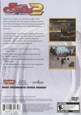 SnoCross 2 featuring Blair Morgan box cover back
